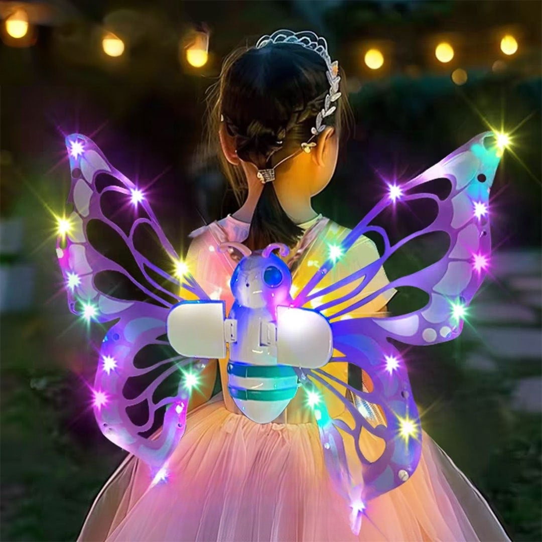 Alas de mariposa eléctrica con luces