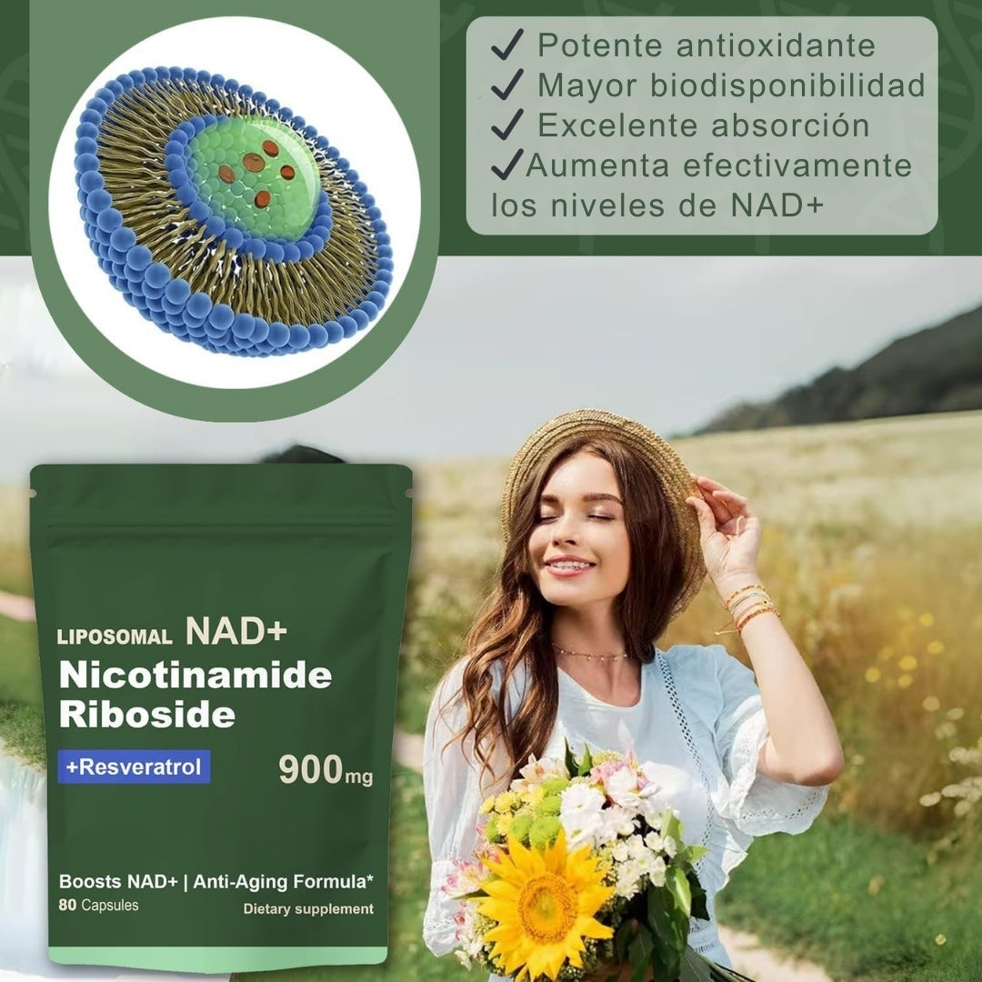NAD +Resveratrol 900mg- Fómula anti edad™