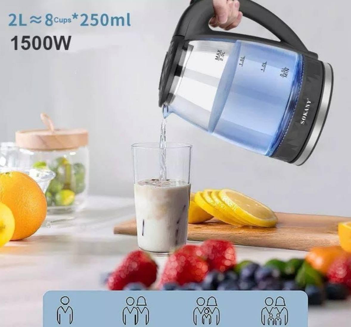 Hervidor Eléctrico de agua Sokany 2L™