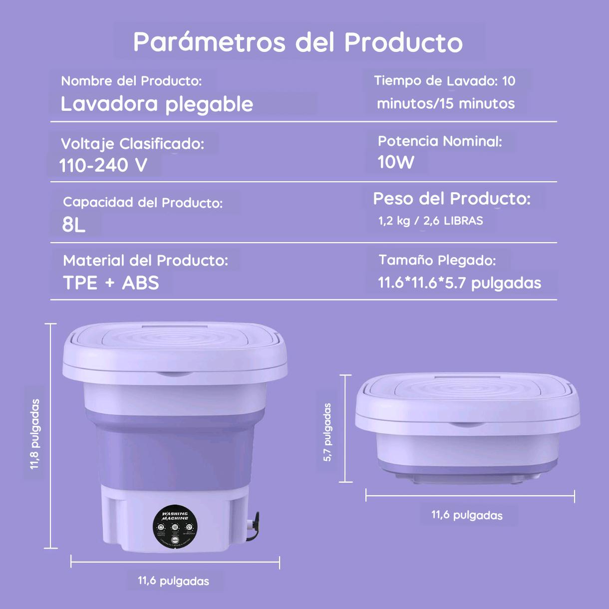 Mini Lavadora-Secadora Plegable 8Litros™