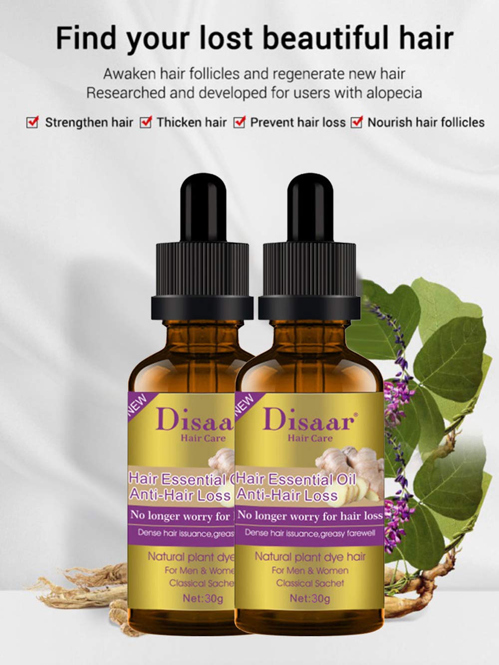 Serum Natural Anticaida de Cabello - Estimulante Crecimiento™