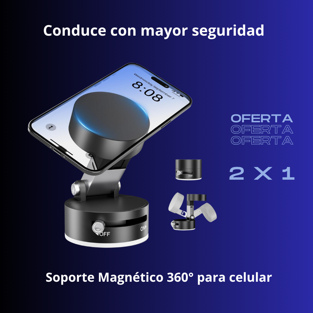 2x1. Soporte Magnético para celular 360° Pro™