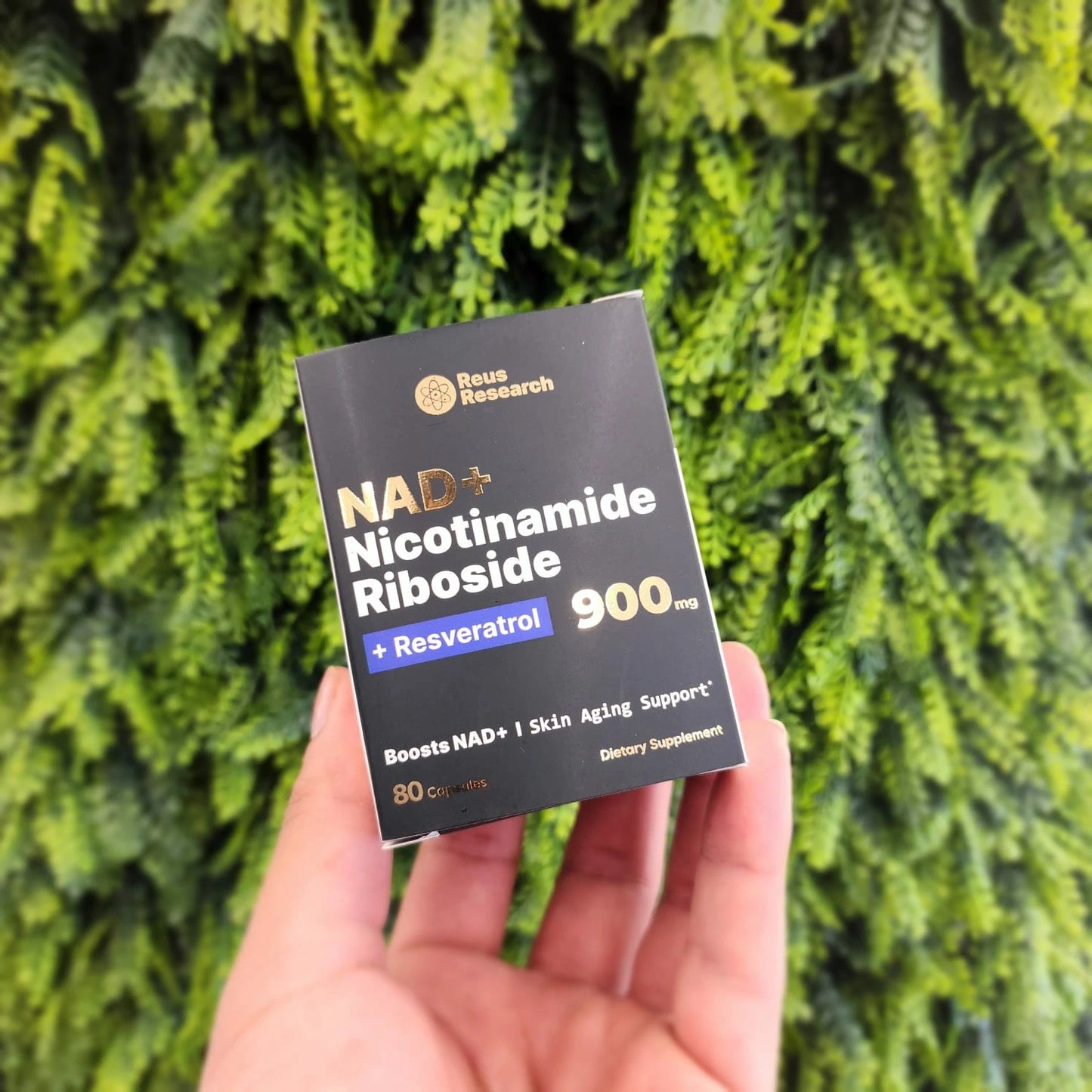 NAD+Nicotinamide Riboside+Resveratrol™ 900 mg, 80 cápsulas: "Energía renovada, vida activa."