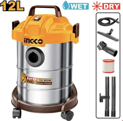Aspiradora Eléctrica 800w 12l -  INGCO ORIGINAL