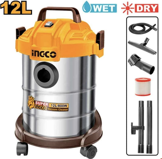 Aspiradora Eléctrica 800w 12l -  INGCO ORIGINAL