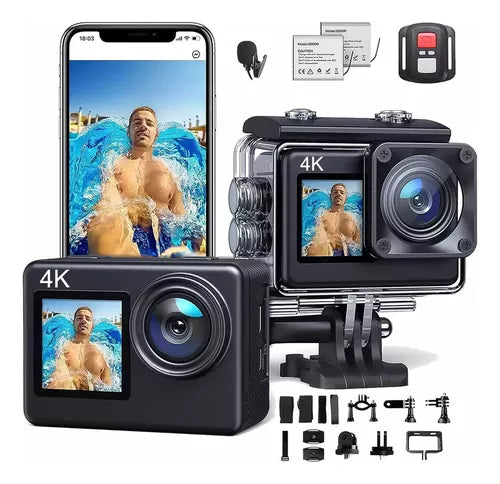 Camara Tipo Go Pro 4K DOBLE PANTALLA