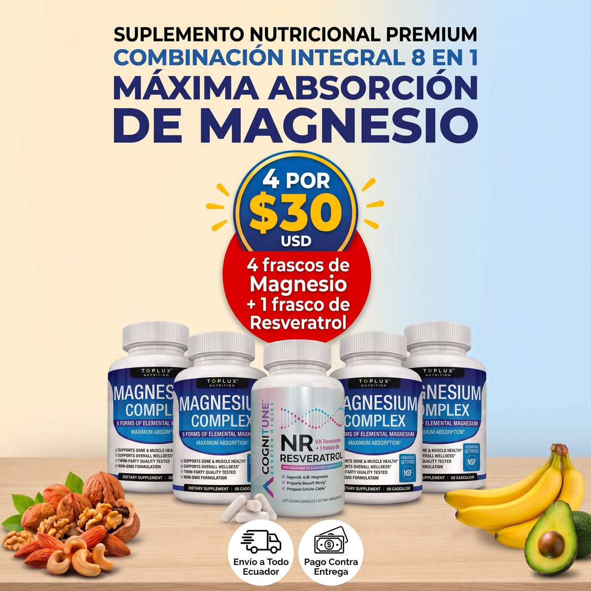 MAGNESIUM COMPLEX X4 + 1 Resveratrol