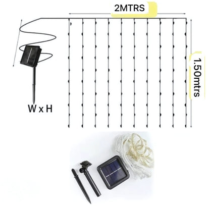 Paquete de 200 Luces navideñas con panel solar ™