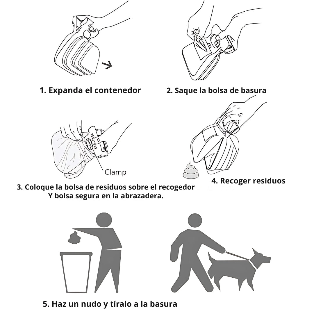 Recogedor portátil de excrementos de perros ™