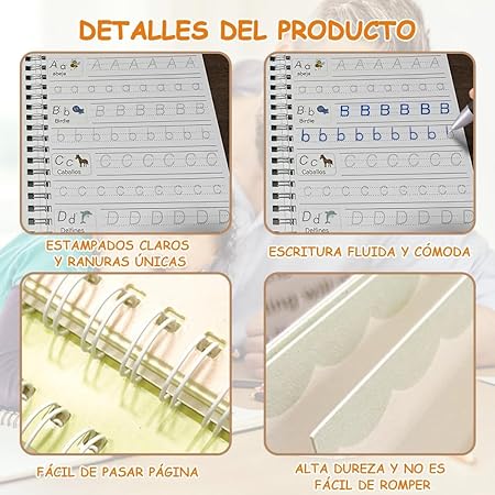 Kit de 4 libros mágicos caligrafia