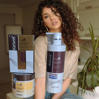 Kit Kerseell X3 (Shampoo + crema maca con colágeno + aceite)