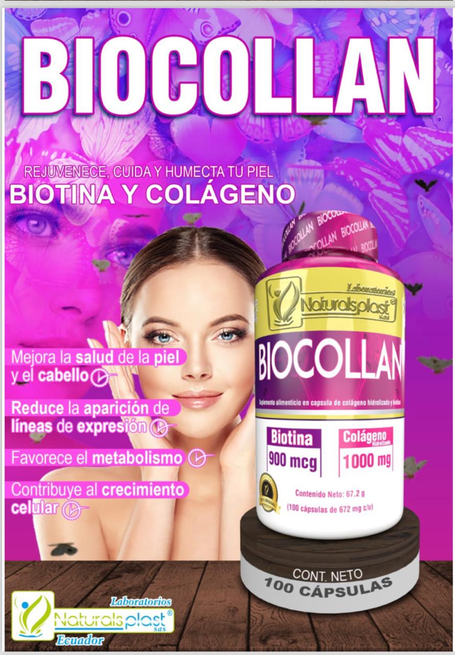 BIOCOLLAN 100CAP – BIOTINA + COLÁGENO