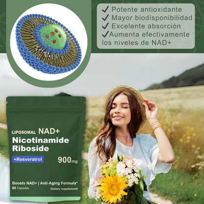 NAD +Resveratrol 900mg- Fómula anti edad™