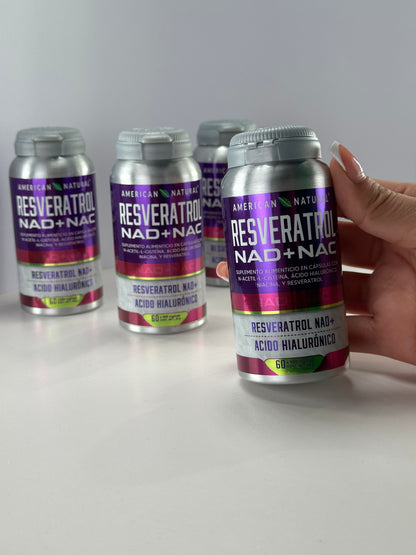 Resveratrol NAD+NAC™: Vitalidad y Bienestar en cápsulas
