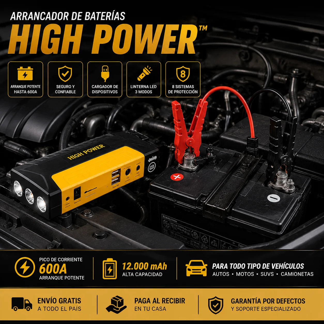 HIGH POWER™.  Arrancador y Powerbank