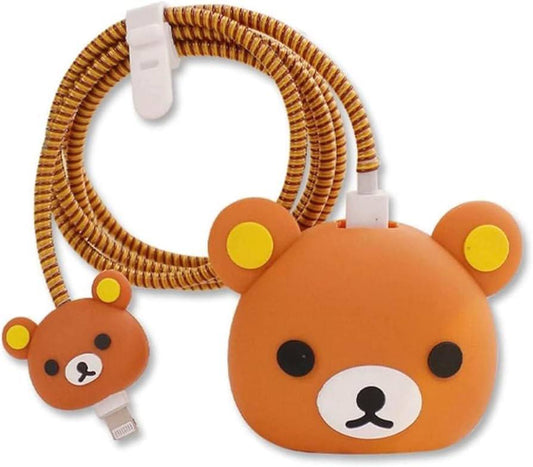 PROTECTOR CARGADOR KAWAII Y CUBRE CABLE