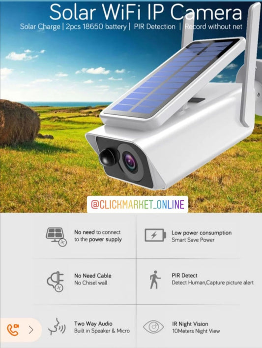 CAMARA DE SEGURIDAD CON PANEL SOLAR