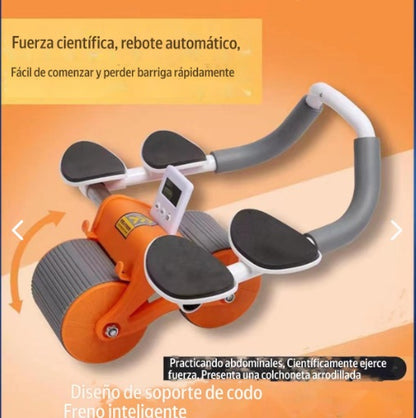 Rodillo de Entrenamiento Abdominal de 4 Apoya Brazos con Rebote Automático™