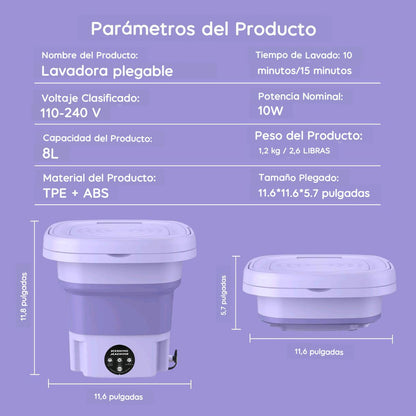 Mini Lavadora-Secadora Plegable 8Litros™