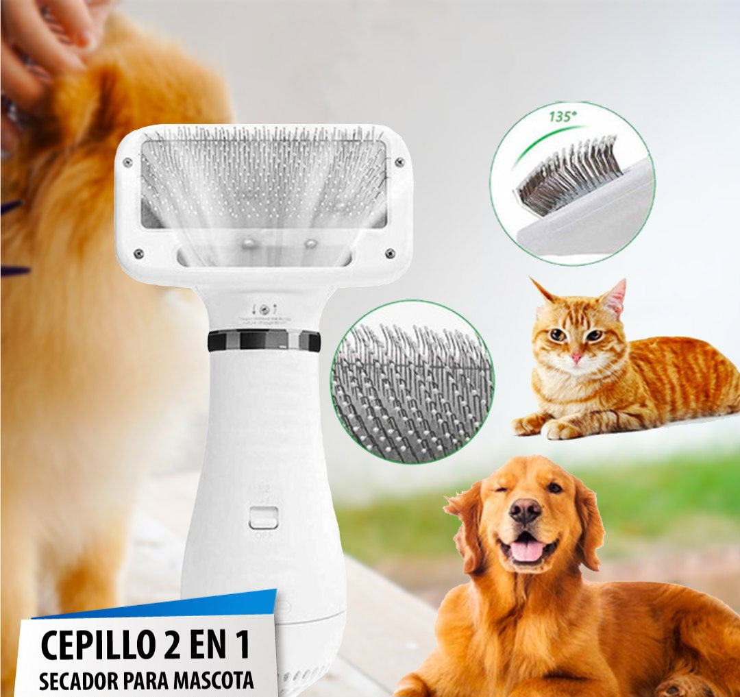 Cepillo y  Secador para Mascotas 2 en 1™