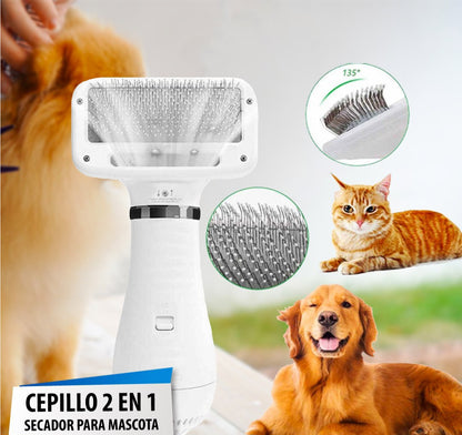 Cepillo y  Secador para Mascotas 2 en 1™