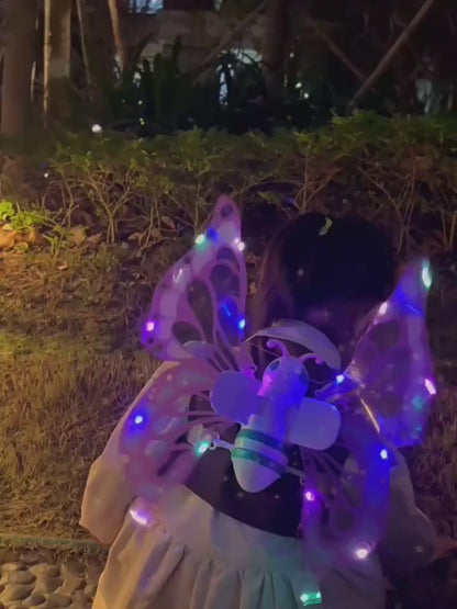 Alas de mariposa eléctrica con luces