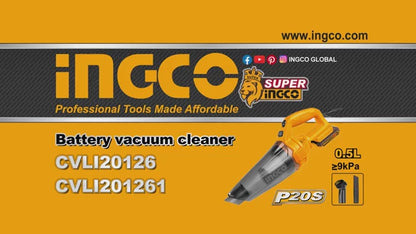 Aspiradora  Portátil  para vehículo - INGCO ORIGINAL  con Batería y cargador incluido