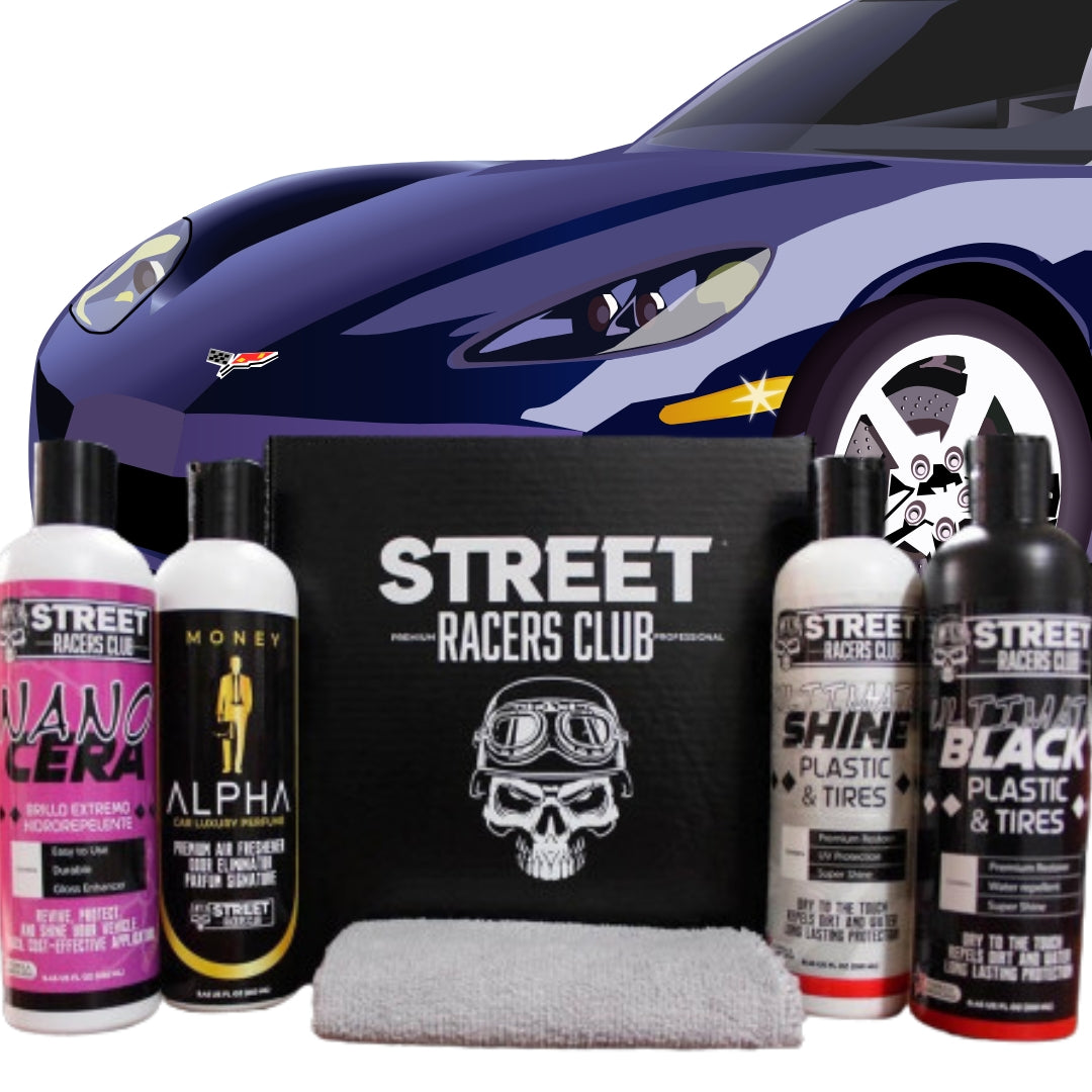 Kit de Autos x 4 (Cera+ Restaurador + Abrillantador + Perfume + Microfibra)™